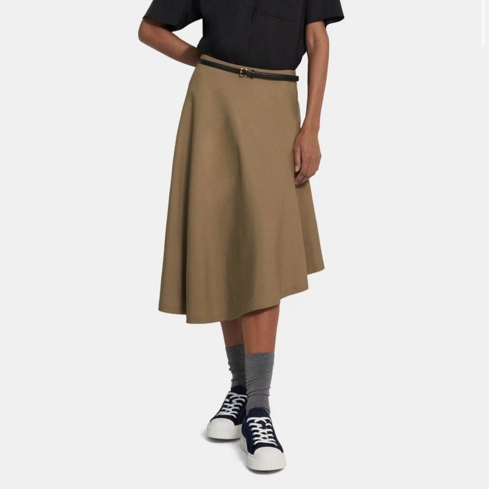 Corpcore Theory Asymmetric Midi Skirt